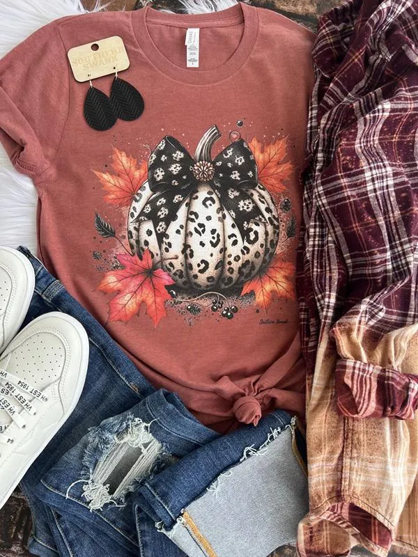 Black & White Leopard Pumpkin Tee